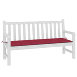 Coussin de banc de jardin rouge bordeaux 150x50x3 cm