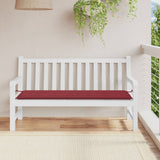 Coussin de banc de jardin rouge bordeaux 150x50x3 cm