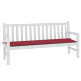 Coussin de banc de jardin rouge bordeaux 180x50x3 cm