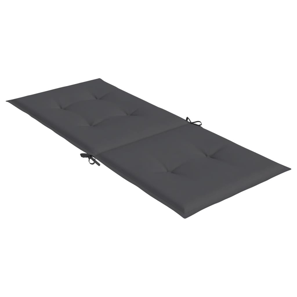 Coussins de chaise de jardin à dossier haut lot de 6 anthracite