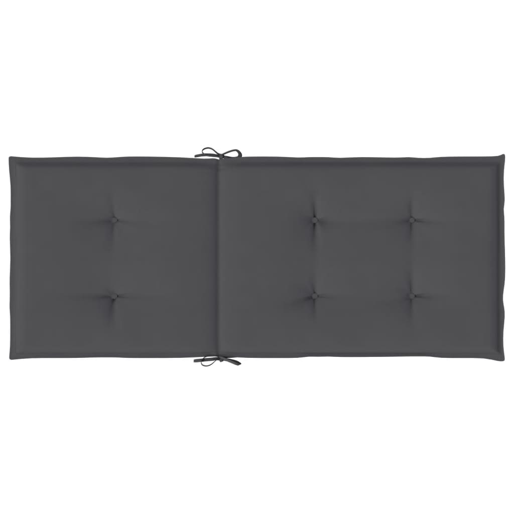 Coussins de chaise de jardin à dossier haut lot de 6 anthracite