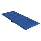 Coussins de chaise de jardin à dossier haut lot de 4 bleu royal