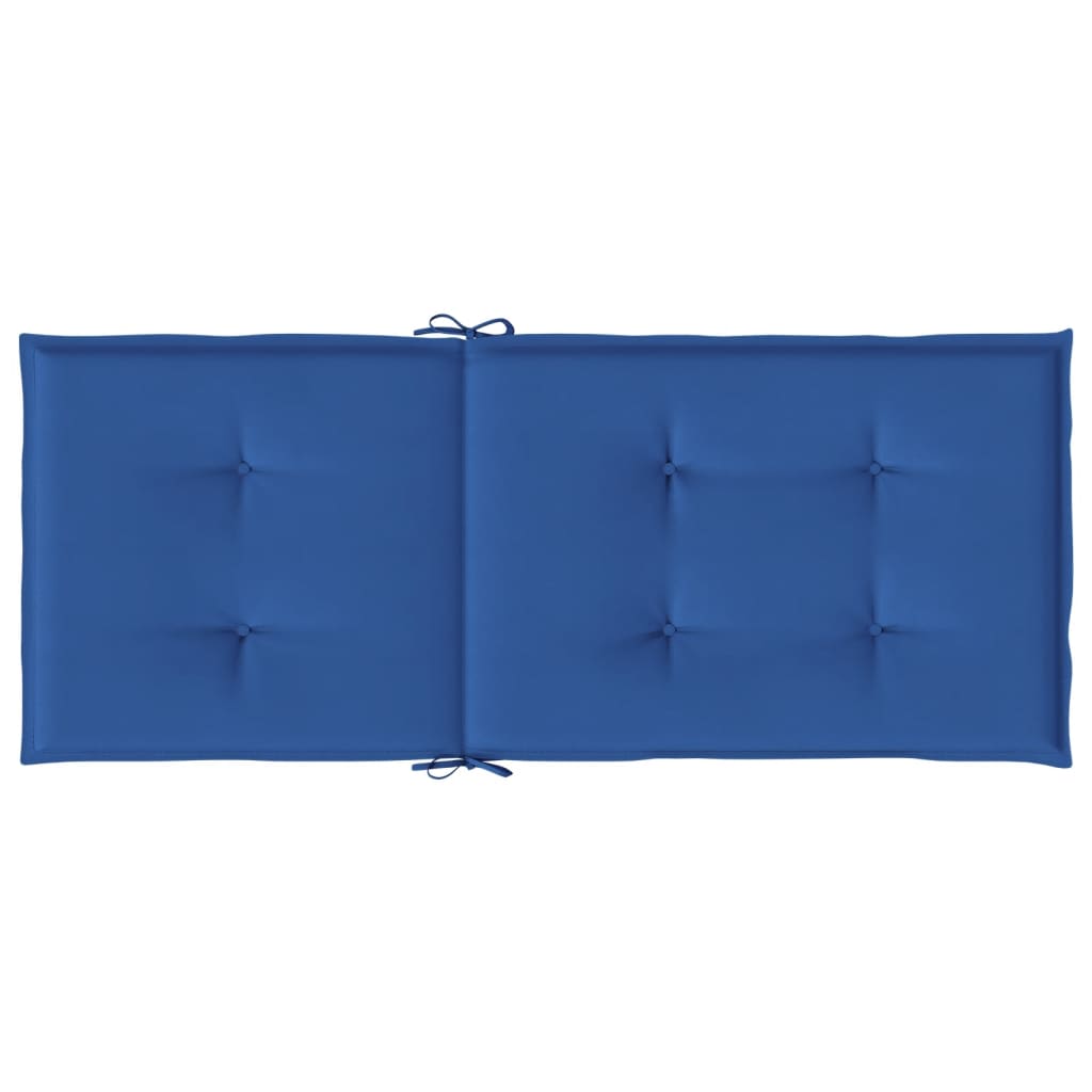 Coussins de chaise de jardin à dossier haut lot de 4 bleu royal