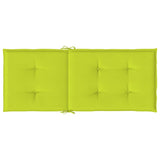 Coussins de chaise de jardin à dossier haut lot de 6 vert vif