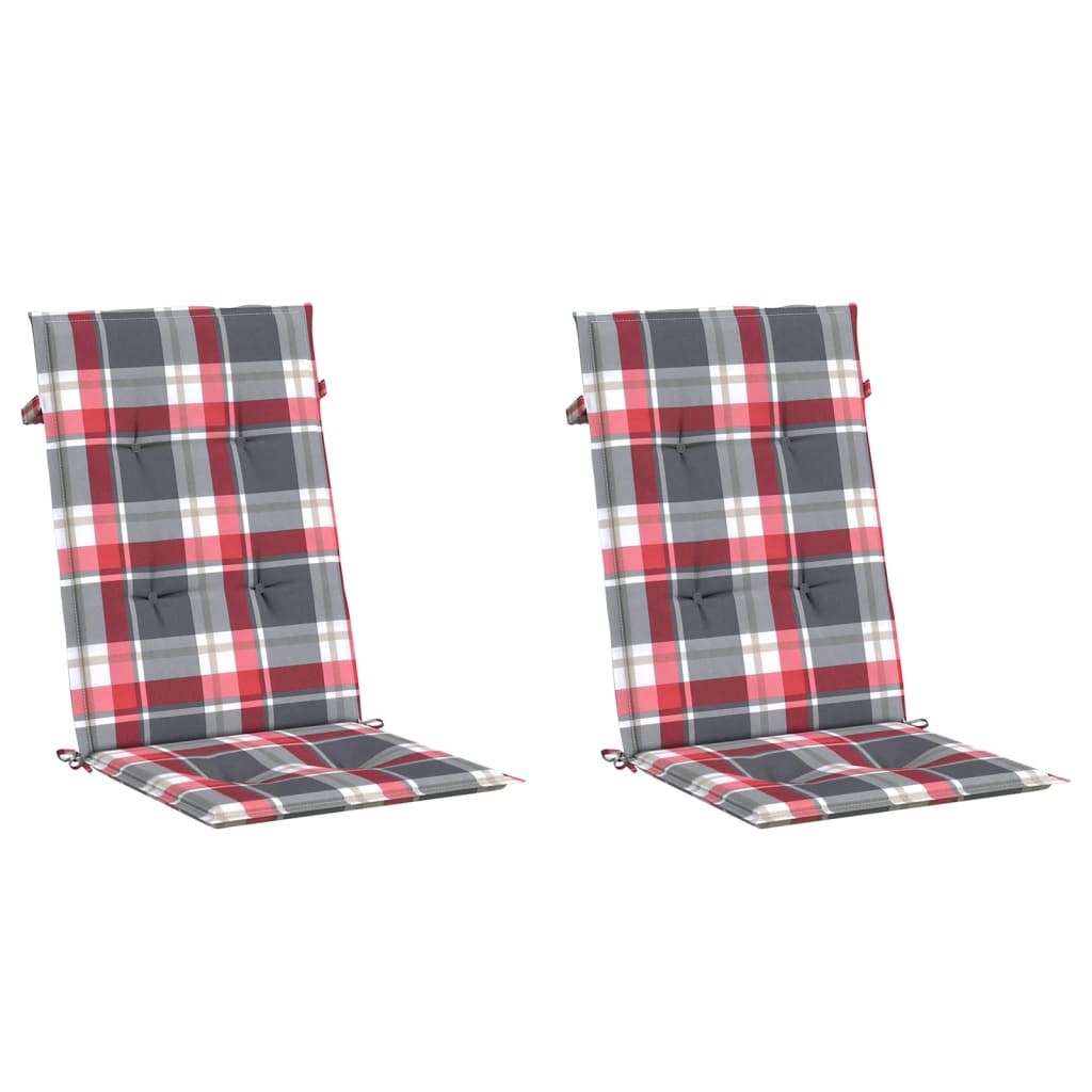 High Back Garden Chair Cushions Set of 2 120x50x3cm