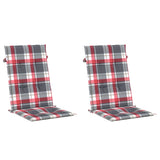 Coussins de chaise de jardin à dossier haut lot de 2 120x50x3cm