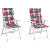 High Back Garden Chair Cushions Set of 2 120x50x3cm