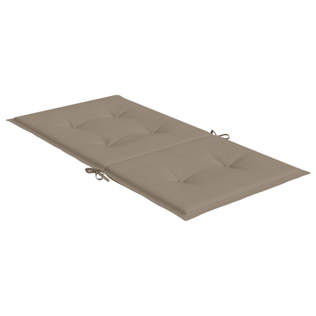 Coussins de chaise de jardin à dossier bas lot de 6 taupe