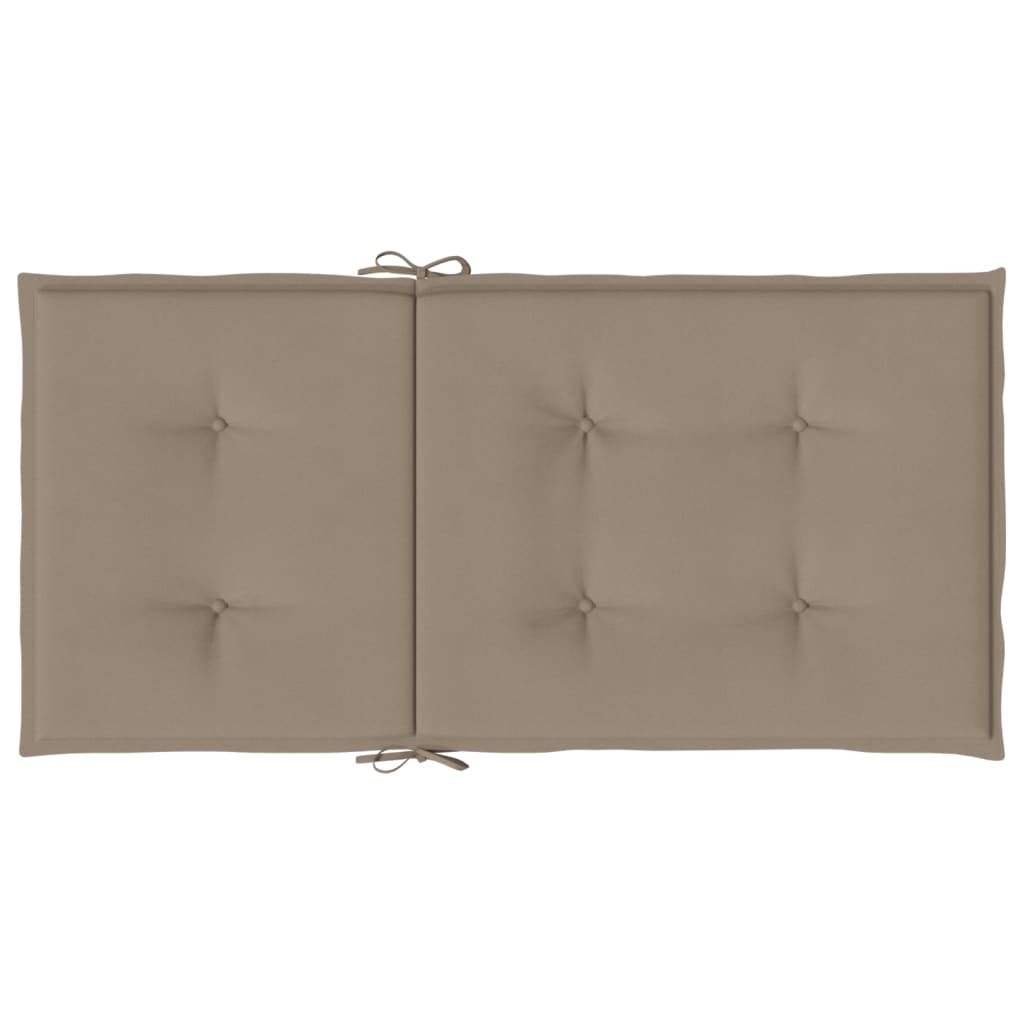 Low Back Garden Chair Cushions Set of 6 Taupe