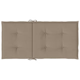 Coussins de chaise de jardin à dossier bas lot de 6 taupe