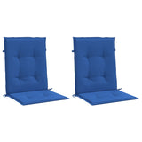 Coussins de chaise de jardin à dossier bas lot de 2 bleu royal