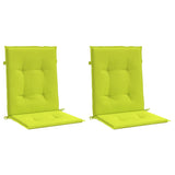 Coussins de chaise de jardin à dossier bas lot de 2 vert vif