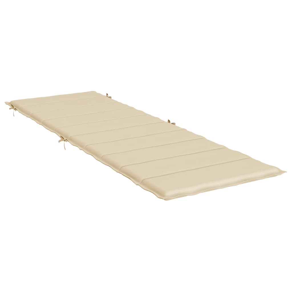 Coussin de chaise longue beige 186x58x3 cm tissu oxford