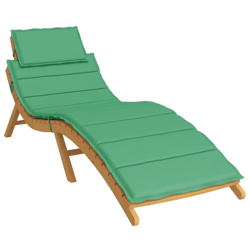 Coussin de chaise longue vert 186x58x3 cm tissu oxford