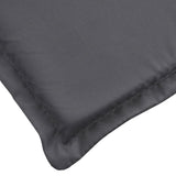 Coussin de chaise de terrasse anthracite (75+105)x50x4 cm