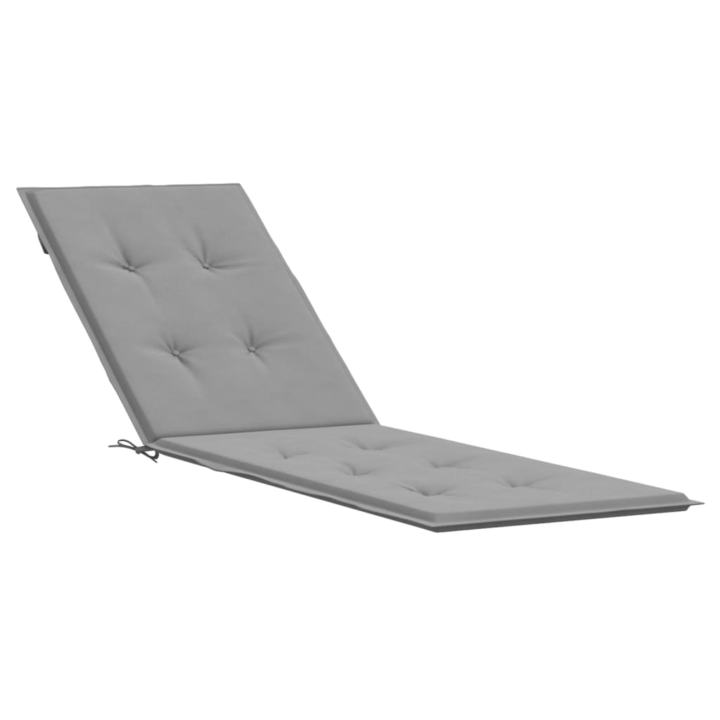 Coussin de chaise de terrasse gris (75+105)x50x4 cm