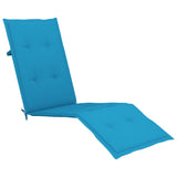 Coussin de chaise de terrasse bleu (75+105)x50x4 cm