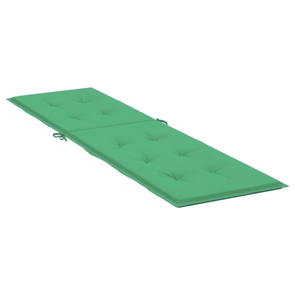 Coussin de chaise de terrasse vert (75+105)x50x4 cm