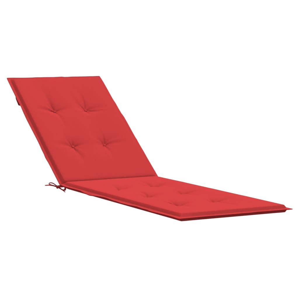 Coussin de chaise de terrasse rouge (75+105)x50x4 cm