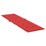 Coussin de chaise de terrasse rouge (75+105)x50x4 cm