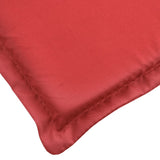 Coussin de chaise de terrasse rouge (75+105)x50x4 cm