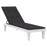 Coussin de chaise de terrasse noir (75+105)x50x4 cm