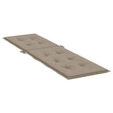 Coussin de chaise de terrasse taupe (75+105)x50x4 cm