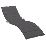 Coussin de chaise longue anthracite 200x50x3cm tissu oxford