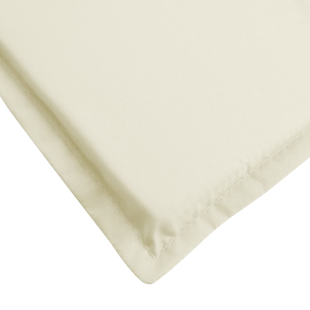 Coussin de chaise longue crème 200x50x3 cm tissu oxford