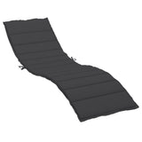 Coussin de chaise longue noir 200x50x3 cm tissu oxford