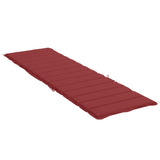 Coussin de chaise longue rouge bordeaux 200x50x3cm tissu oxford