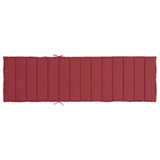 Coussin de chaise longue rouge bordeaux 200x50x3cm tissu oxford