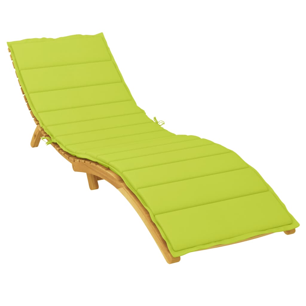 Coussin de chaise longue vert vif 200x50x3 cm tissu oxford