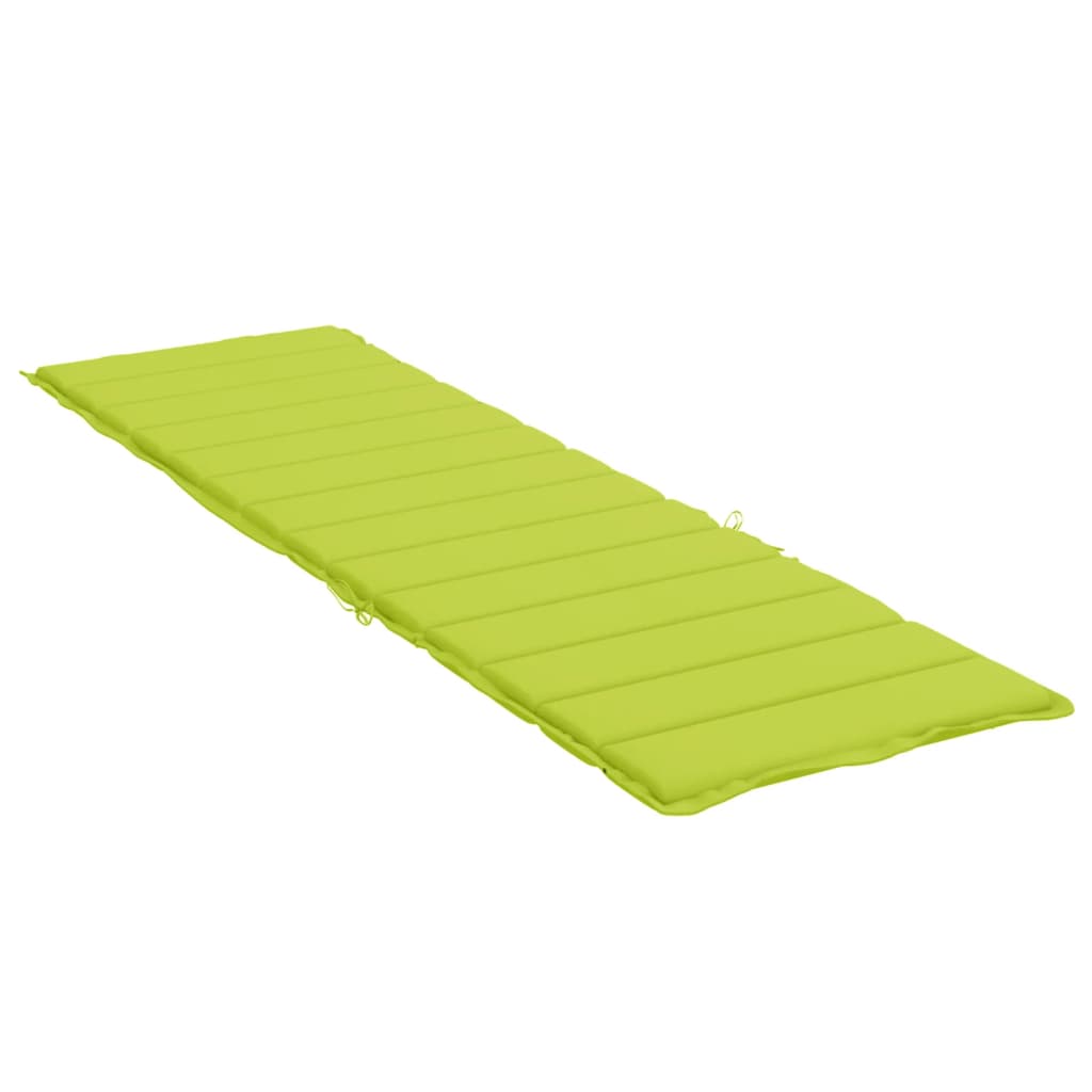 Coussin de chaise longue vert vif 200x50x3 cm tissu oxford