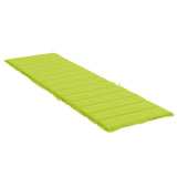 Coussin de chaise longue vert vif 200x50x3 cm tissu oxford