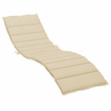 Coussin de chaise longue beige 200x60x3 cm tissu oxford