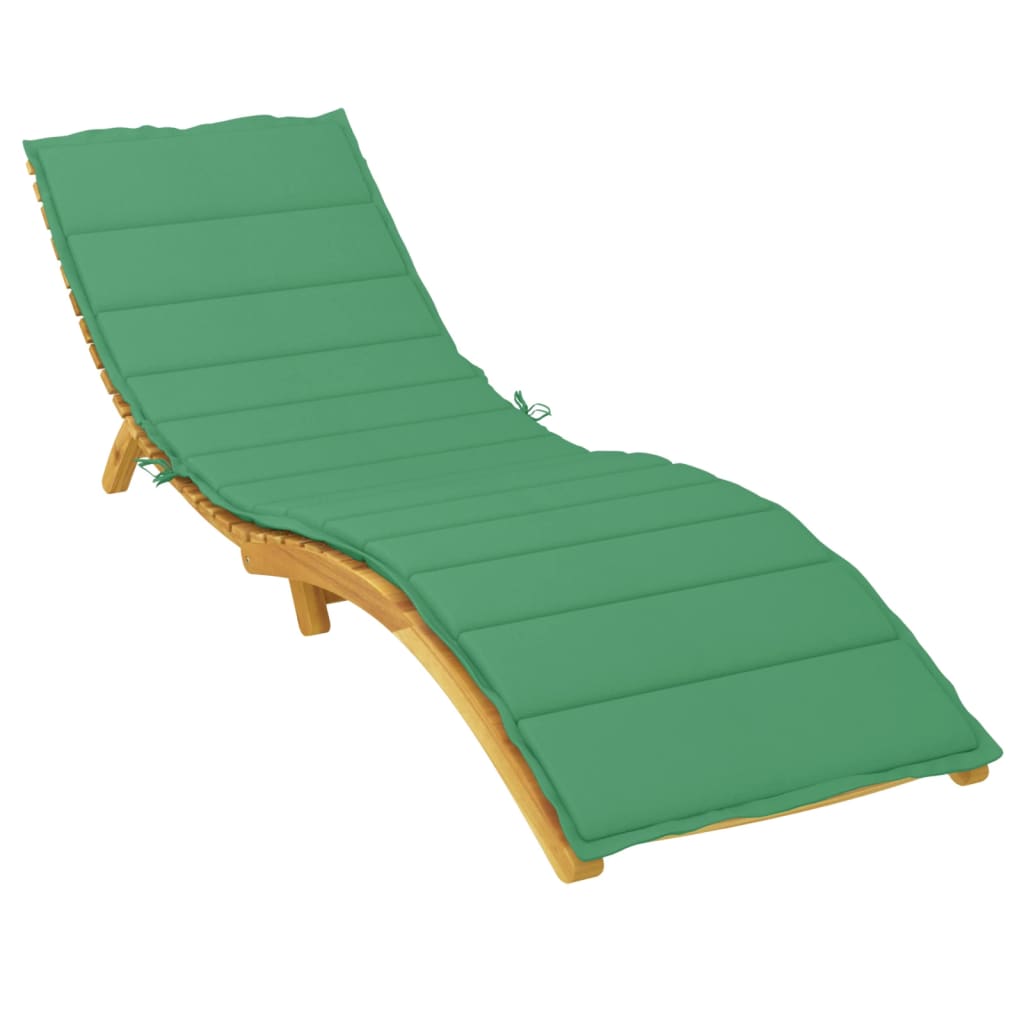 Coussin de chaise longue vert 200x60x3 cm tissu oxford