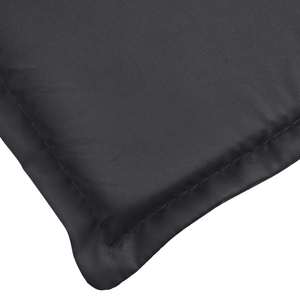 Coussin de chaise longue noir 200x60x3 cm tissu oxford