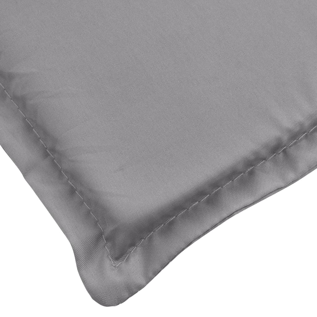 Coussin de chaise longue gris 200x70x3 cm tissu oxford