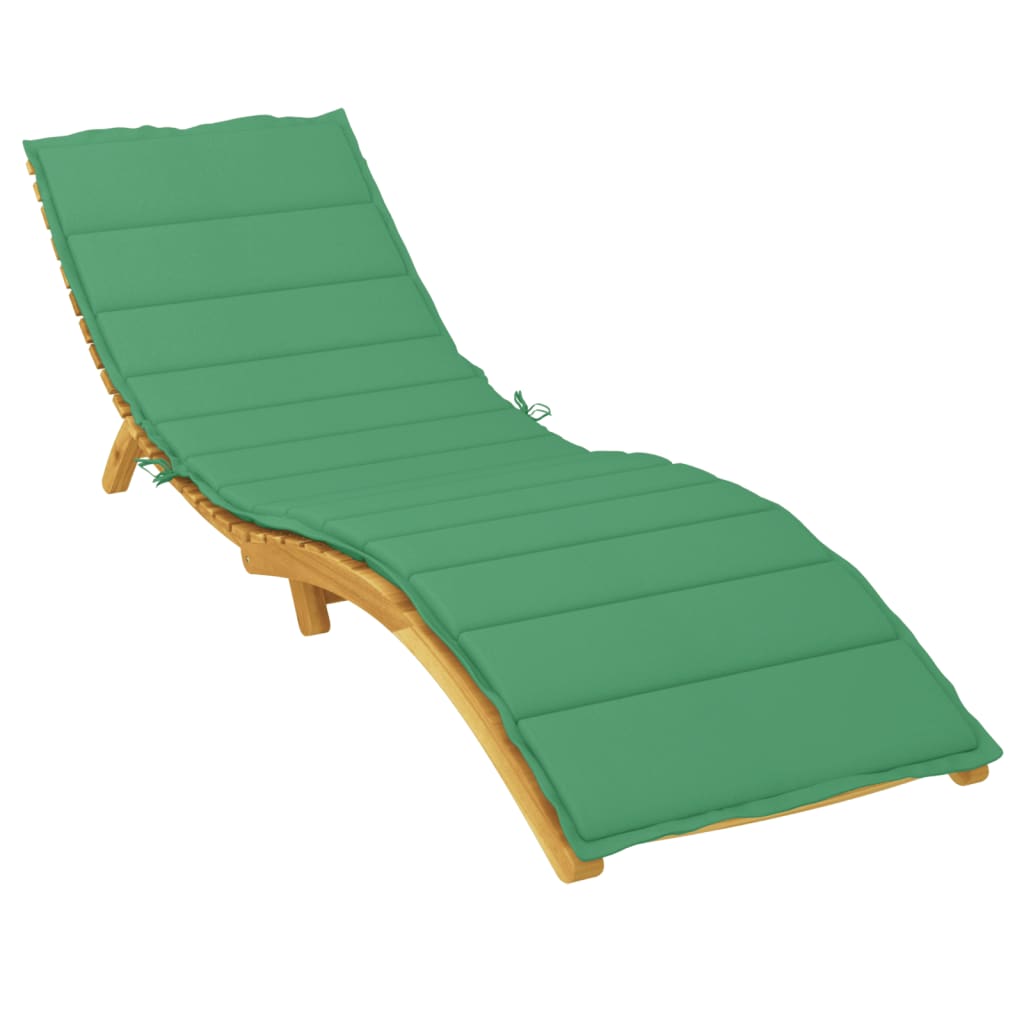 Coussin de chaise longue vert 200x70x3 cm tissu oxford