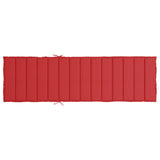 Coussin de chaise longue rouge 200x70x3 cm tissu oxford