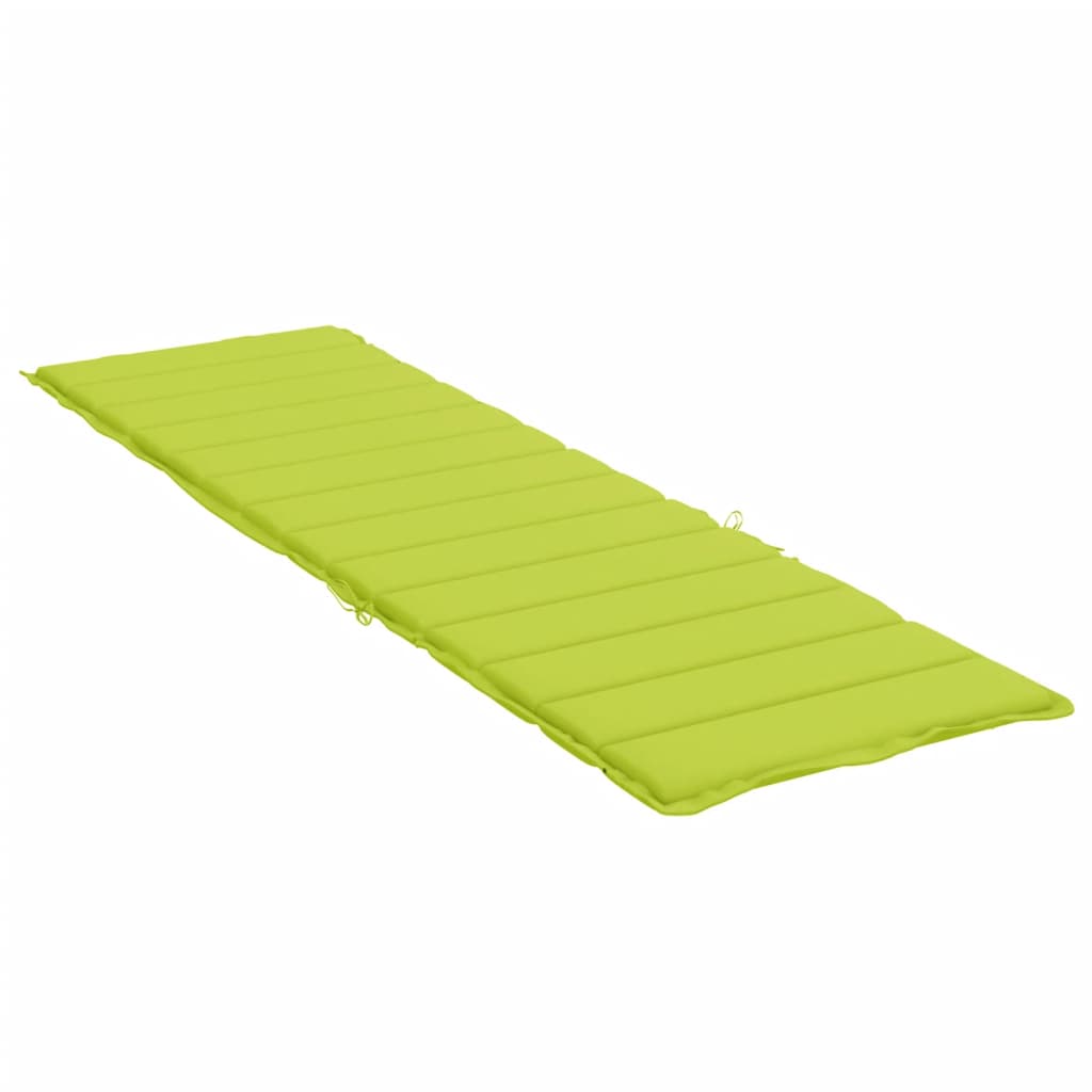 Coussin de chaise longue vert vif 200x70x3 cm tissu oxford