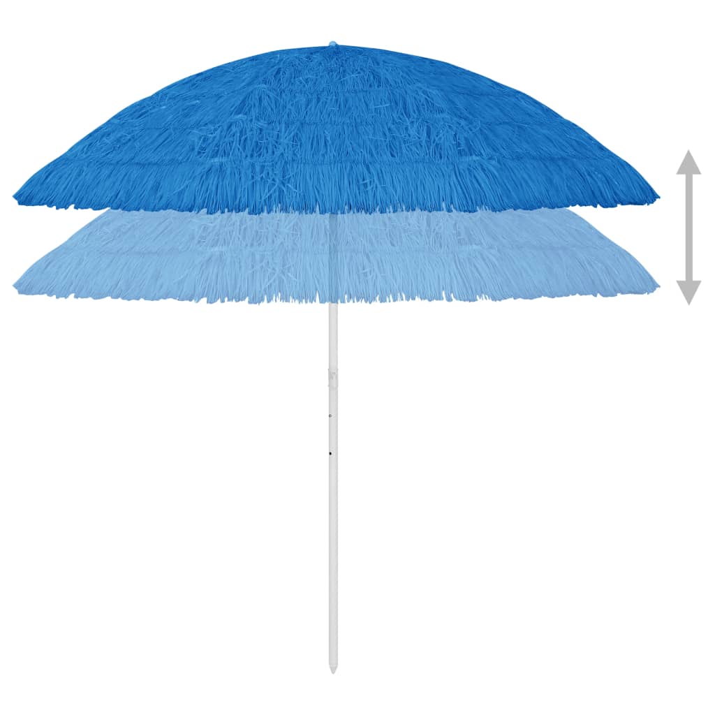 Parasol de plage Hawaii bleu 300 cm