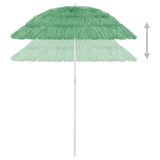 Parasol de plage Hawaii vert 180 cm