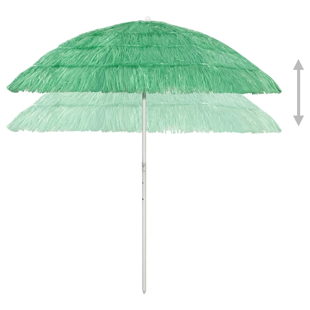 Parasol de plage Hawaii vert 240 cm