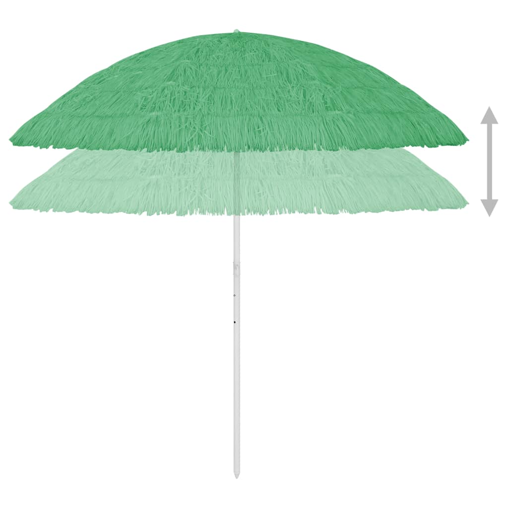 Parasol de plage Hawaii vert 300 cm