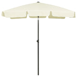 Parasol de plage jaune sable 180x120 cm