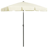 Parasol de plage jaune sable 180x120 cm