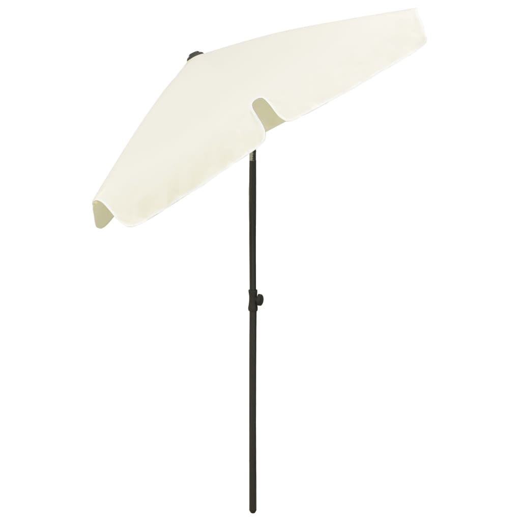 Parasol de plage jaune sable 180x120 cm