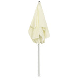 Parasol de plage jaune sable 180x120 cm